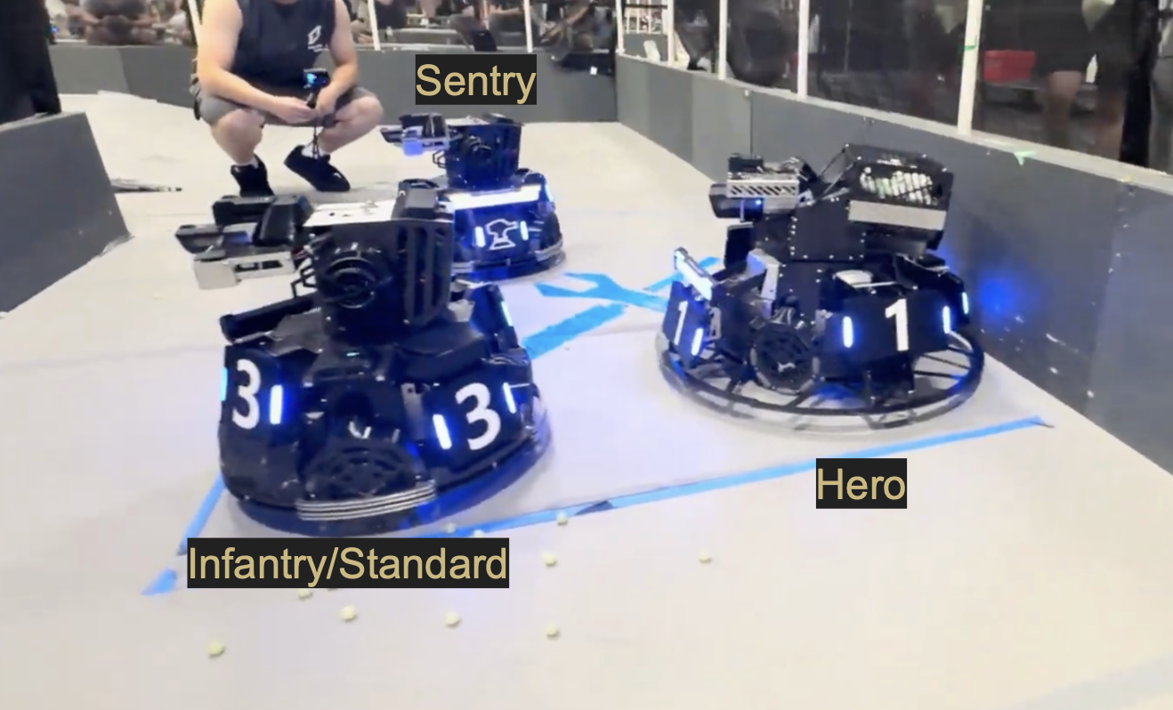CU Robotics robot fleet at competition